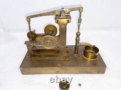 Vintage Brass Toy Steam Engine Water Pump Assembly Walking Beam Pump