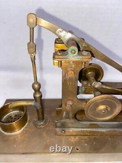 Vintage Brass Toy Steam Engine Water Pump Assembly Walking Beam Pump