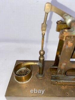 Vintage Brass Toy Steam Engine Water Pump Assembly Walking Beam Pump
