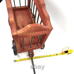 Vintage Broyhill Wooden Circus Wagon Cars Large Giraffe Clown Wood Cast Iron Set