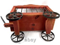 Vintage Broyhill Wooden Circus Wagon Cars Large Giraffe Clown Wood Cast Iron Set