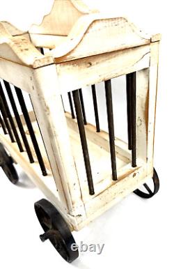 Vintage Broyhill Wooden Circus Wagon Cars Large Giraffe Clown Wood Cast Iron Set
