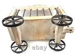 Vintage Broyhill Wooden Circus Wagon Cars Large Giraffe Clown Wood Cast Iron Set