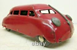 Vintage Buddy L Scarab Pressed Steel Wind Up Car