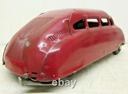 Vintage Buddy L Scarab Pressed Steel Wind Up Car