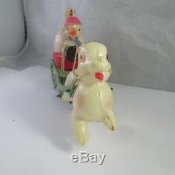 Vintage CELLULOID WIND UP EASTER ON PARADE TOY withORIG BOXOCCUPIED JAPAN