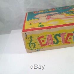 Vintage CELLULOID WIND UP EASTER ON PARADE TOY withORIG BOXOCCUPIED JAPAN