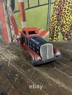 Vintage C. 1930 Marx Wind Up G-man Pursuit Car Gangster Police Wyandotte Rare