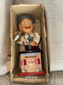 Vintage Charley Weaver Bartender Battery Operated Toy With Box