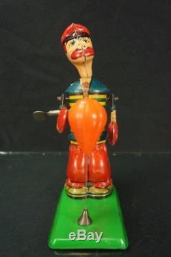 Vintage Chein Toys Rare Barnacle Bill Puncher Tin Wind Up Toy Popeye Celluloid