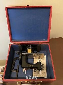 Vintage Child's Singer Sewing Machine with Case and Instructions
