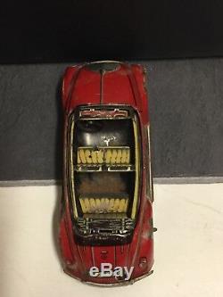 Vintage Cko Kellermann Tin Wind-up Tin Car Convertible Flip Top Vw Volkswagen