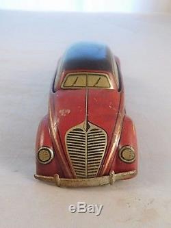 Vintage Cko Kellermann Tin Wind-up Tin Car Convertible Flip Top Vw Volkswagen