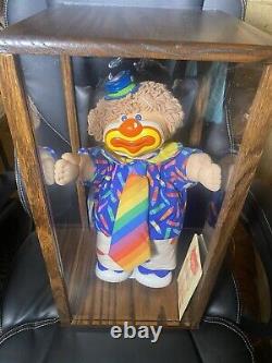 Vintage Clown Cabbage Patch Doll With Birth Certificate And Display Case
