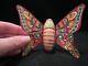 Vintage Colorful Tin Butterfly Toy Friction Powered Rare Lithograph