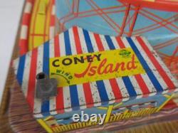 Vintage Coney Island Ohio Art Technofix Tin & Plastic Wind-Up Roller Coaster