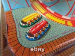 Vintage Coney Island Ohio Art Technofix Tin & Plastic Wind-Up Roller Coaster