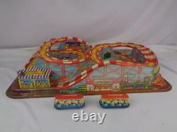 Vintage Coney Island Ohio Art Technofix Tin & Plastic Wind-Up Roller Coaster