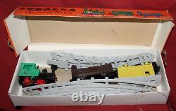 Vintage Czechoslovakian Igra Lokalka Wind up Set Train, 2 Carriages, Tracks & box