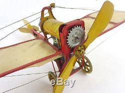 Vintage DBS Kranich Keiner Ausser Heiner Airplane Plane Tin Wind Up Toy Germany