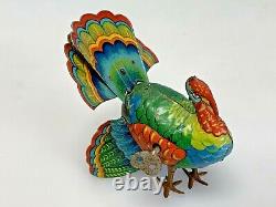 Vintage DRGM Tin Wind-Up Turkey Ges GESHUTZT Made In Germany D. R. G. M