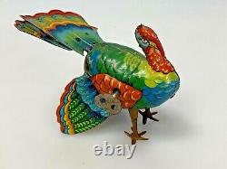 Vintage DRGM Tin Wind-Up Turkey Ges GESHUTZT Made In Germany D. R. G. M