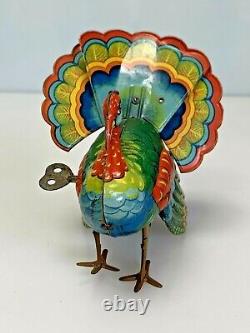 Vintage DRGM Tin Wind-Up Turkey Ges GESHUTZT Made In Germany D. R. G. M