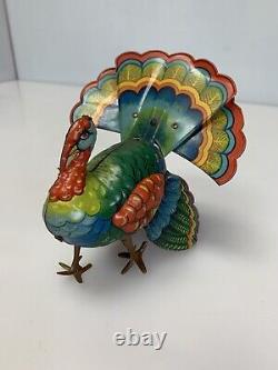 Vintage DRGM Tin Wind-Up Turkey Ges GESHUTZT Made In Germany D. R. G. M