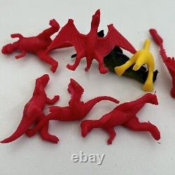 Vintage Dinosaurs Rubber Toy Hong Kong Full Store Display Box 70s 60s Miniature