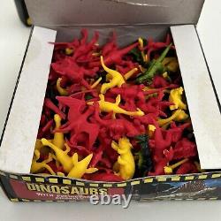 Vintage Dinosaurs Rubber Toy Hong Kong Full Store Display Box 70s 60s Miniature