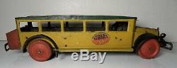 Vintage Early Girard Tin Litho Wind Up Bus 14 Chein