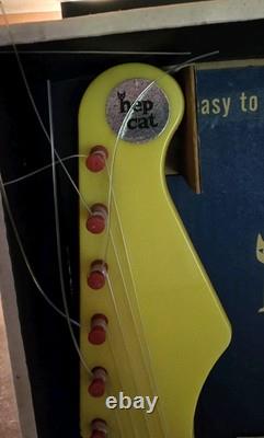 Vintage Emenee Hep Cat? Jazz Guitar? 1966 MiB Original Box Yellow with pic
