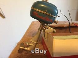 Vintage Famus Outboard Toy Boat Motor with Wooden Boat Good Cond