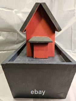 Vintage Folk Art Wooden Hand Painted Noah's Ark Toy