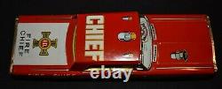 Vintage Friction Windup Tin Toy Fire Chief's Car, Made in Japan c. 1970's Nice