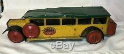 Vintage GIRARD TOYS DeLuxe Bus Tin Wind Up Toy