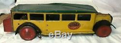 Vintage GIRARD TOYS DeLuxe Bus Tin Wind Up Toy