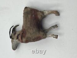 Vintage German Putz Stick Leg Wooly Sheep (Plural) & Ram Lot Of 6