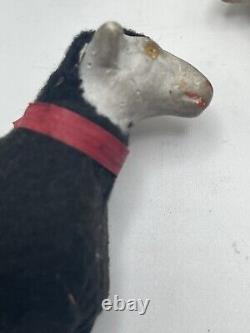Vintage German Putz Stick Leg Wooly Sheep (Plural) & Ram Lot Of 6