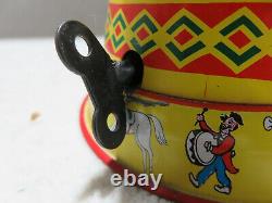 Vintage German Wind Up Circus Elephant Tin Toy Working Condition