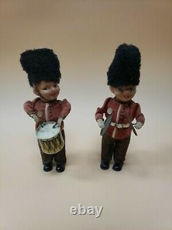 Vintage German Wind Up Dolls Set Of 2 With Instruments DK2