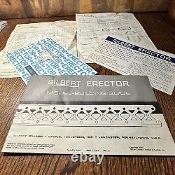 Vintage Gilbert Erector Set #49-16067/32157 WithPart Sheet And Booklets Untested