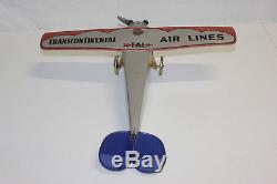 Vintage Girard Tin Litho Transcontinental Airlines Airplane TAL EX Must L@@K
