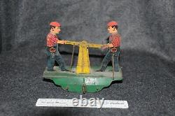 Vintage Girard Tin Windup Handcar Excellent Condition