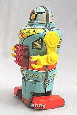 Vintage Greek Tin Wind Up Mechanical Robot - Mint in the Box