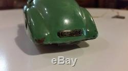 Vintage Green Schuco Examico 4001 Wind Up Toy Car Works With Key & Windshield