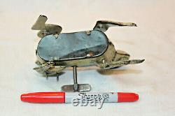 Vintage Guntermann German Wind Up Pressed Steel Jumpingflipping Dog