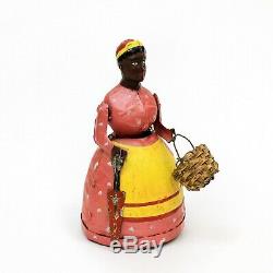 Vintage Gunthermann Tin Walking Mammy Wind-up Toy Black Americana