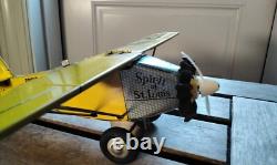 Vintage HTC Japan Spirit Of St. Louis Friction Toy Airplane & Box