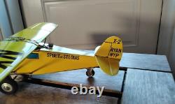 Vintage HTC Japan Spirit Of St. Louis Friction Toy Airplane & Box